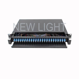comprar soporte con varios modos de funcionamiento de la pared del panel de remiendo de la terminación del cable de fribra óptica OM3/OM4 96 fibra de 1U online manufacture