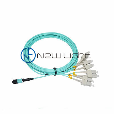 comprar Cable de Fibra Óptica Multimodo OM3 MPO a 4 DX SC con Chaqueta LSZH Cable Troncal MPO online manufacture