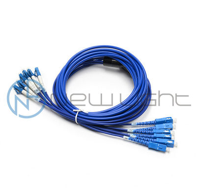 comprar 4F Modo único 9/125um Cordón de parche de fibra óptica blindado para FTTH y telecomunicaciones online manufacture