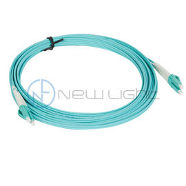 comprar Cordón de remiendo del duplex del milímetro 50/125 OM4 LC LSZH de la estación base de la aguamarina 100G FTTH online manufacture