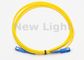 Cordón de remiendo de fibra óptica de la pérdida de alto retorno/SC al cable del remiendo de la fibra del solo modo del SC