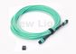 Base multi del modo OM3 8 de MPO del cable verde de la fibra 10 metros para QSFP/el transmisor-receptor