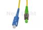 El cable de fribra óptica de FC APC/SC UPC 3M, remiendo de la fibra del solo modo telegrafía para las redes