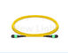 Cable femenino 10M del amarillo del cordón de remiendo de la base del cable SM 12 de MPO-MPO MPO MTP