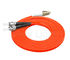 cable anaranjado a dos caras de fibra óptica del PVC del cordón de remiendo del conector multi del modo ST-LC 3.0m m