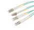 0,5 mida 12 la base el cable OM2/OM3/OM4 del color verde del cordón de remiendo de MPO/de MTP