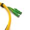 PVC amarillo del conector SM DX del casquillo del metal de APC de la fibra óptica del cordón de remiendo de Outjacket E2000 interior