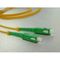 SC amarillo del verde del sc lc del cordón de remiendo de la fibra óptica de FTTH los 5M modo del cable del LC 2,0 al solo