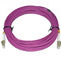 Cordón de remiendo material de la fibra óptica del PVC 10 diámetro del LC DX milímetro 2,0 de la longitud del metro para CATV