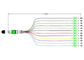 la fibra 12 de 0.9m m aviva hacia fuera el cordón de remiendo óptico/al varón simple del módulo MPO APC A SC APC
