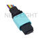 Cable OM3 10Gb recto, 50/125 cable con varios modos de funcionamiento del OEM MPO MTP del remiendo de la fibra óptica