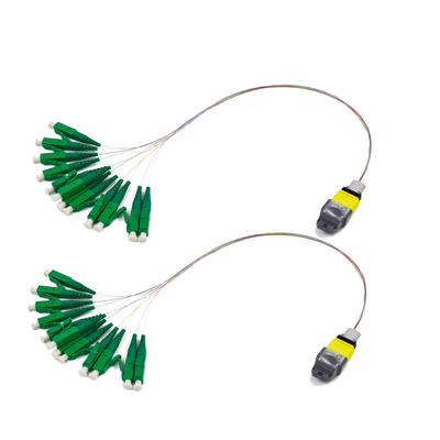 MPO con varios modos de funcionamiento - pérdida de inserción baja del cordón de remiendo de la fibra óptica 8LC 3.0m m 50/125
