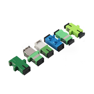 Adaptador simple verde SC fc de modo único para conexión sin fisuras