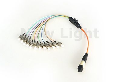 Cable colorido de la base MPO MTP del solo modo 12 para la red/Data Center del almacén