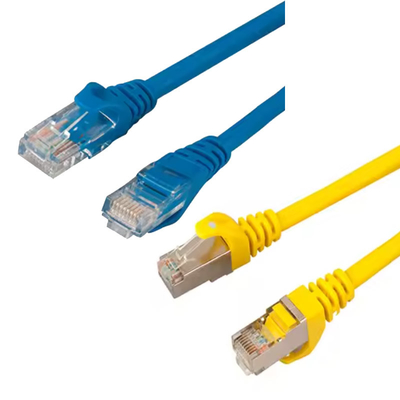 Cuerdas de red de parche de doble blindaje de cobre puro Cat6 con certificación RoHS UL ETL FCC aprobada