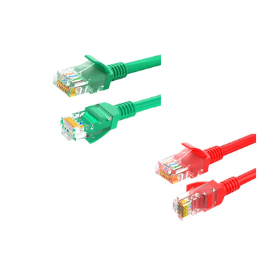 Cordones de conexión de Ethernet de velocidad UL certificado Cat6a cobre desnudo 24AWG*2*4P 7/0.20mm 100% probado