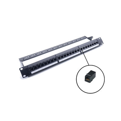Panel de conexión Ethernet RJ45 con terminación IDC 110/Krone para cables Cat5e/Cat6/Cat6a/Cat7 en diseño montable en rack 1U/2U