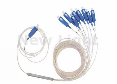 Tipo de acero del tubo del divisor del acoplador de la fibra óptica del solo modo del PLC del SC UPC 1X8 para FTTH
