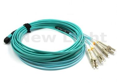 3 cable de fribra óptica con varios modos de funcionamiento del filamento del cable OM3 8 del metro MPO MTP para el módulo de QSFP/del SENIOR