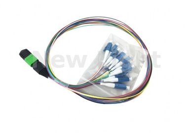 Arnés MPO de 12 bases al cable del LC, SM SX 0.9m m 50 cable del Fanout del cm de longitud MPO