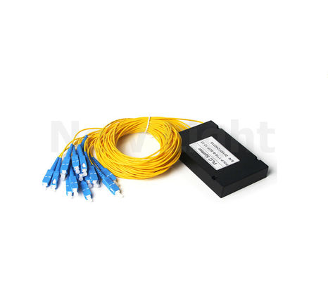 WDM Single Mode Fiber Optic PLC Splitter con 1x2 a 64 opciones de núcleo y baja pérdida de inserción, Telcordia GR-1209 y GR-1221 Compatible