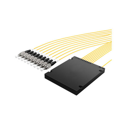 Divisor de fibra óptica monomodo certificado CE 1x16 con conector SC APC para sistemas de telecomunicaciones