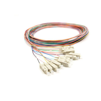 12 Colores Multimodo 0.9mm Diámetro Pigtail de Fibra Óptica para Comunicaciones de Datos