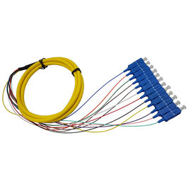 Fan de 2 M - conector hacia fuera fibroóptico del SC de las colas para ATTV/el marco de distribución óptico