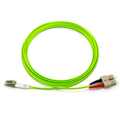 OM5 1m LC UPC - SC UPC Cable de parche de fibra óptica dúplex de 2,0 mm LSZH Multimodo