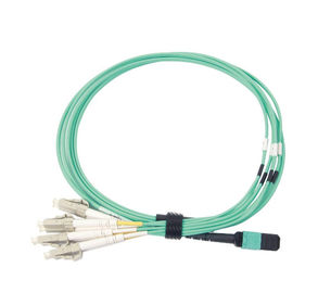 3,3 pies de cable 50/125 con varios modos de funcionamiento, fan - hacia fuera cable de MPO MTP del cordón de remiendo de la fibra óptica