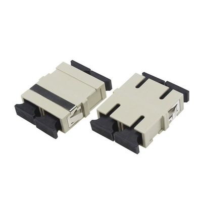 Adaptador de Fibra Óptica SC Monomodo Color Beige con Baja Pérdida de Inserción para Telecomunicaciones