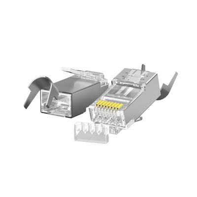 Conector RJ45 de alto rendimiento de 10 Gbps con botas metálicas y certificación probada por Fluke