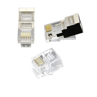 Conector RJ45 transparente, probado por Fluke, con ancho de banda de 250 MHz para redes CAT6