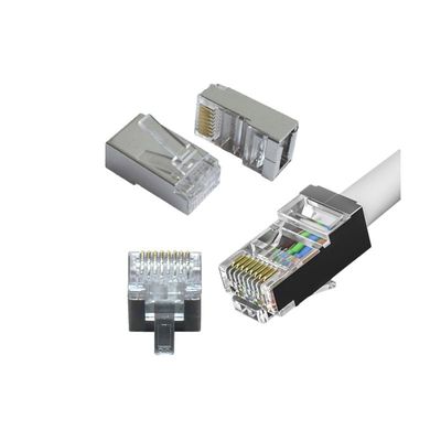 Conector RJ45 CAT7 OEM con ferritas para un ancho de banda de 600 MHz y baja diafonía