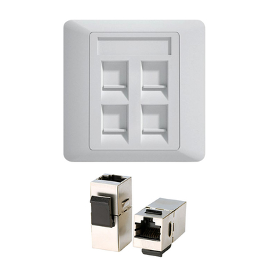 CAT7 Keystone Socket 10Gbps - Interruptor de pared eléctrico de perfil delgado para centros de datos (Clasificación de incendio UL 94V-0)
