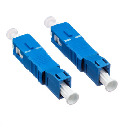 Adaptador de Fibra Óptica SC-LC con Baja Pérdida de Inserción y Carcasa de Plástico Azul para Aplicaciones de Conectores Híbridos