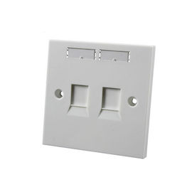 Placa frontal material del soporte de la superficie del panel de remiendo de la fibra óptica de 3M del ABS con los puertos duales