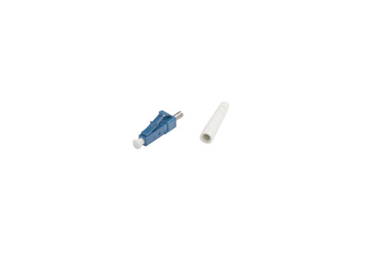 2Conector de fibra óptica LC de modo único de.0 mm con pérdida de inserción de 0.3 dB en color azul