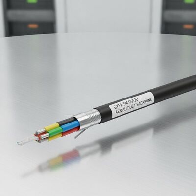 GYTA Cable de fibra óptica blindado con cinta de aluminio con tubo suelto y modo único G652D para conducto aéreo