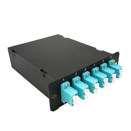 Fibra material de la caja 12 del metal del módulo del casete de la fibra óptica del modo de MPO MTP Mulit
