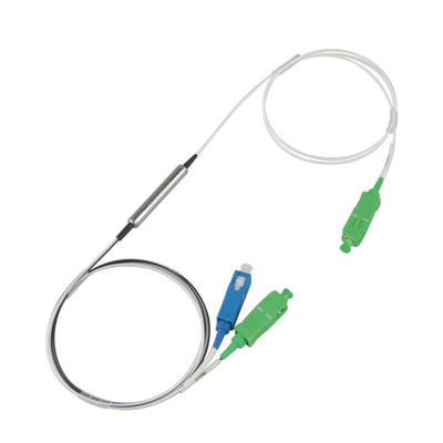 Multiplexor por división de longitud de onda de filtro óptico de fibra SC APC FWDM de 3 puertos con longitud de onda de 1515-1620 nm y baja pérdida de inserción