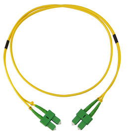 Virola a dos caras del polaco de APC del conector del verde del SC del cordón de remiendo del cable de fribra óptica de la cuenta