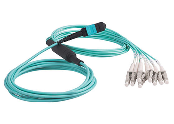 MPO MTP Fan Out Cable 8/12/24 Cordón de parche de fibra óptica central con longitud personalizable y baja pérdida de inserción