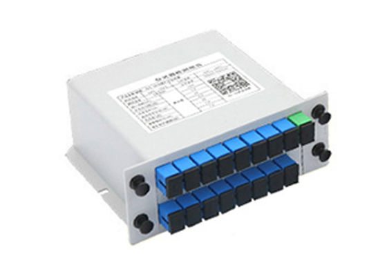 1x16 Split Ratio PLC Splitter óptico con conector SC y baja pérdida de inserción para redes de fibra óptica