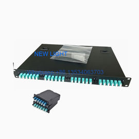 El panel de remiendo de la fibra óptica del soporte de estante 19 con MPO/el cable y los adaptadores de MTP