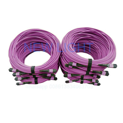 Cable OM4 de 12 fibras MPO MTP con longitud personalizable para centros de datos de alta densidad