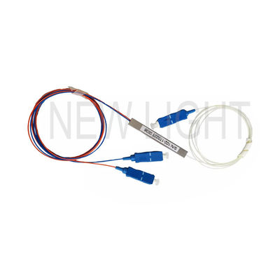 Divisor PLC de fibra óptica FTTH 1x2 1x4 1x8 1x16 con conector SC UPC/APC y tubo de acero inoxidable