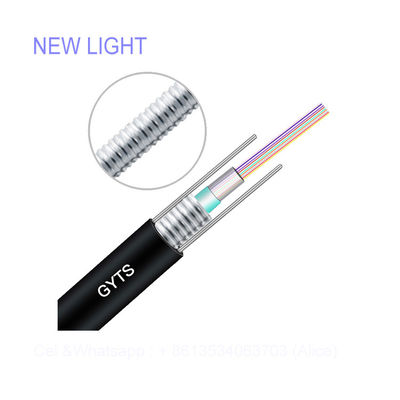 Cable de fibra óptica blindado GYTS GYTA con cubierta exterior LSZH resistente al agua y a la compresión para uso aéreo