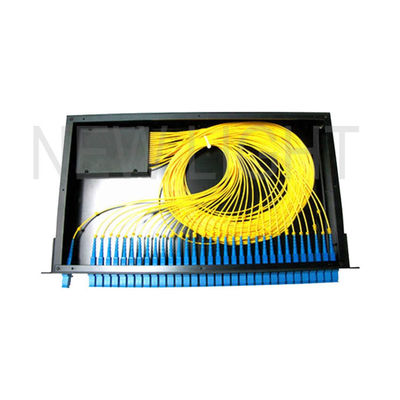 1x8 1x16 1x32 19 pulgadas montado en bastidor Fibra óptica PLC splitter con baja pérdida de inserción