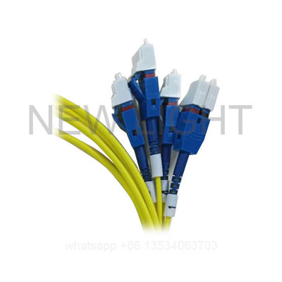50/125um 3,0 mm de chaleco de PVC MPO a LC cable para redes de fibra óptica de alta densidad